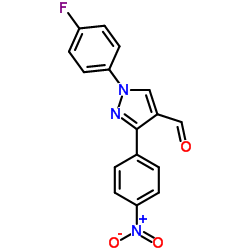 1-(4-Fluorophenyl)-3-(4-nitrophenyl)-1H-pyrazole-4-carbaldehyde structure