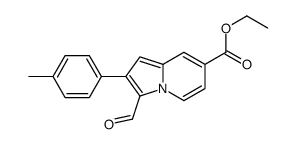 ethyl 3-formyl-2-(4-methylphenyl)indolizine-7-carboxylate结构式