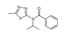 N-(5-methyl-1,3,4-thiadiazol-2-yl)-N-propan-2-ylbenzamide结构式