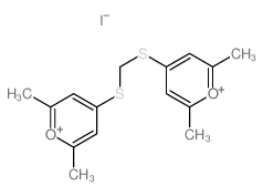 Pyrylium,4,4'-[methylenebis(thio)]bis[2,6-dimethyl-, diiodide (9CI) Structure