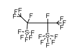 {1,2-difluoro-1,2-bis(trifluoromethyl)-1,2-ethanediyl}bis(pentafluorosulfur(VI))结构式