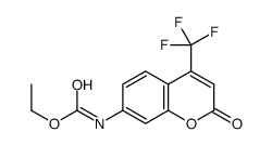 ethyl [2-oxo-4-(trifluoromethyl)-2H-1-benzopyran-7-yl]carbamate structure