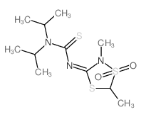 Thiourea,N'-(2,5-dimethyl-1,1-dioxido-1,4,2-dithiazolidin-3-ylidene)-N,N-bis(1-methylethyl)-结构式