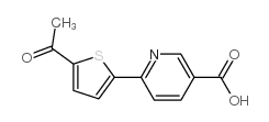 6-(5-Acetylthiophen-2-yl)-nicotinic acid Structure