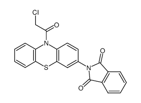 10-chloroacetyl-3-phthalimido-10H-phenothiazine Structure