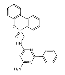 N-[(10-Oxido-9,10-dihydro-9-oxa-10-phosphaphenanthrene)methyl]-6-phenyl-1,3,5-triazine-2,4-diamine structure