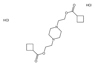 2-[4-[2-(cyclobutanecarbonyloxy)ethyl]piperazin-1-yl]ethyl cyclobutanecarboxylate,dihydrochloride Structure