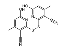 2-[(3-cyano-4-methyl-6-oxo-1H-pyridin-2-yl)disulfanyl]-4-methyl-6-oxo-1H-pyridine-3-carbonitrile结构式