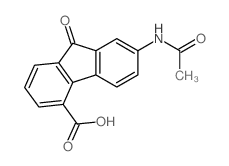 9H-Fluorene-4-carboxylicacid, 7-(acetylamino)-9-oxo- Structure