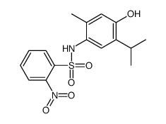 N-(4-hydroxy-2-methyl-5-propan-2-ylphenyl)-2-nitrobenzenesulfonamide结构式