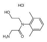 N-(2-hydroxyethyl)-2-aminoaceto-2',6'-xylidide hydrochloride Structure