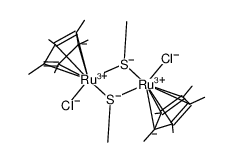 [(η5-C5Me5)RuCl(μ2-SMe)2Ru(η5-C5Me5)Cl] Structure