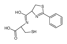 (2R)-2-[(2-phenyl-4,5-dihydro-1,3-thiazole-4-carbonyl)amino]-3-sulfanylpropanoic acid Structure