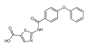 2-[(4-phenoxybenzoyl)amino]-1,3-thiazole-5-carboxylic acid结构式