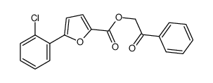 phenacyl 5-(2-chlorophenyl)furan-2-carboxylate结构式