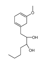 (2S,3S)-1-(5-methoxycyclohexa-1,4-dien-1-yl)heptane-2,3-diol结构式