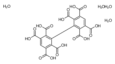 3-(2,3,5,6-tetracarboxyphenyl)benzene-1,2,4,5-tetracarboxylic acid,tetrahydrate Structure