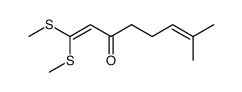 7-methyl-1,1-bis(methylthio)octa-1,6-dien-3-one Structure