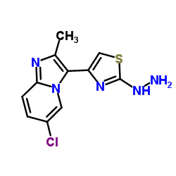 [4-(6-CHLORO-2-METHYL-IMIDAZO[1,2-A]PYRIDIN-3-YL)-THIAZOL-2-YL]-HYDRAZINE结构式