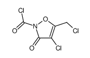 4-chloro-5-(chloromethyl)-3-oxo-1,2-oxazole-2-carbonyl chloride Structure