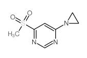 Pyrimidine,4-(1-aziridinyl)-6-(methylsulfonyl)- Structure