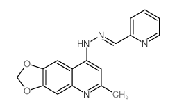 2-Pyridinecarboxaldehyde, (6-methyl-1,3-dioxolo[4,5-g]quinolin-8-yl)hydrazone structure