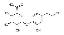 β-D-Glucopyranosiduronic acid, 2-hydroxy-4-(2-hydroxyethyl)phenyl Structure