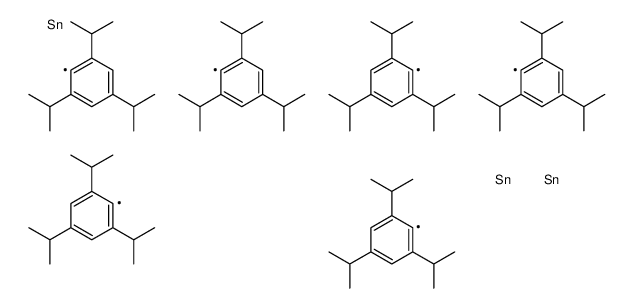 bis[2,4,6-tri(propan-2-yl)phenyl]tin Structure