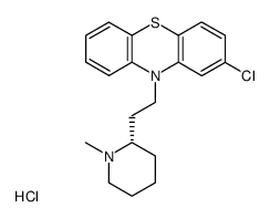 (-)-2-chloro-10-[2-(1-methyl-[2]piperidyl)-ethyl]-phenothiazine; hydrochloride Structure