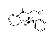 [CuBr2(1,2-bis(dimethyl(2-pyridyl)silyl)ethane)]结构式