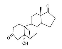 3,17-Dioxo-5α-hydroxy-6β,19-cyclo-androstan Structure