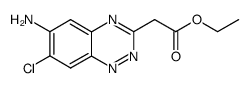 (6-Amino-7-chloro-benzo[1,2,4]triazin-3-yl)-acetic acid ethyl ester Structure