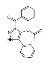 (4-acetoxy-5-phenyl-1(2)H-pyrazol-3-yl)-phenyl-methanone结构式