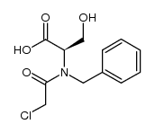 (R)-2-(N-benzyl-2-chloroacetamido)-3-hydroxypropanoic acid结构式