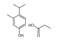 3-methyl-4-propan-2-ylphenol,propanoic acid结构式