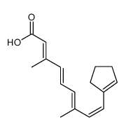 9-(cyclopenten-1-yl)-3,7-dimethylnona-2,4,6,8-tetraenoic acid Structure