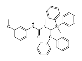 1-(bis(methyldiphenylsilyl)methyl)-3-(3-methoxyphenyl)-1-methylurea Structure