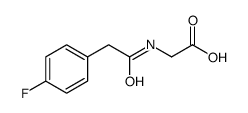 2-[[2-(4-fluorophenyl)acetyl]amino]acetic acid结构式