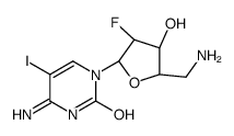 4-amino-1-[(2R,3S,4R,5R)-5-(aminomethyl)-3-fluoro-4-hydroxyoxolan-2-yl]-5-iodopyrimidin-2-one结构式