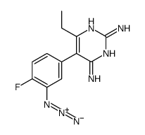 5-(3-azido-4-fluorophenyl)-6-ethylpyrimidine-2,4-diamine Structure