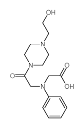 [{2-[4-(2-Hydroxyethyl)piperazin-1-yl]-2-oxoethyl}(phenyl)amino]acetic acid Structure