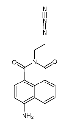 6-amino-2-(2-azidoethyl)-1H-benzo[de]isoquinoline-1,3(2H)-dione结构式