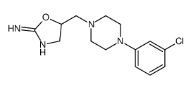 5-[[4-(3-chlorophenyl)piperazin-1-yl]methyl]-4,5-dihydro-1,3-oxazol-2-amine结构式