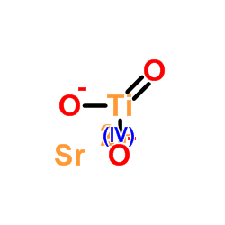 Strontium dioxido(oxo)titanium structure