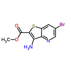 Methyl 3-amino-6-bromothieno[3,2-b]pyridine-2-carboxylate结构式