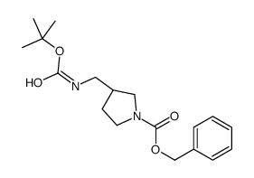 R-1-CBZ-3-(BOC-AMINOMETHYL)-PYRROLIDINE Structure