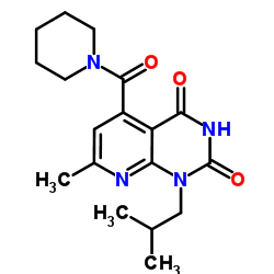 1-Isobutyl-7-methyl-5-(1-piperidinylcarbonyl)pyrido[2,3-d]pyrimidine-2,4(1H,3H)-dione Structure