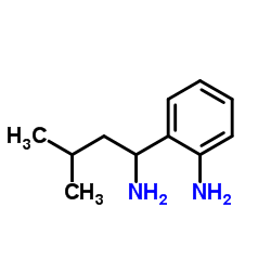 rac-2-[(1-氨基-3-甲基)丁基]苯胺结构式