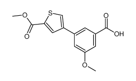 3-methoxy-5-(5-methoxycarbonylthiophen-3-yl)benzoic acid Structure