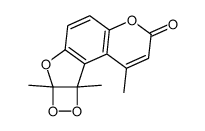 1,7a,9a-Trimethyl-7a,9a-dihydro-3H-[1,2]dioxeto[3',4':4,5]furo[3,2-f]chromen-3-one结构式